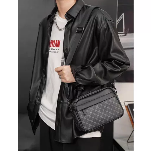 Hjkiopc Férfi Messenger Táska Vintage Crossbody Vízálló Üzleti Válltáska Utazáshoz