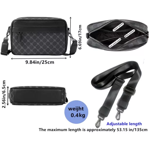 Hjkiopc Férfi Messenger Táska Vintage Crossbody Vízálló Üzleti Válltáska Utazáshoz