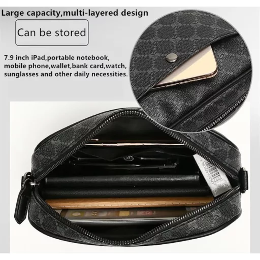 Hjkiopc Férfi Messenger Táska Vintage Crossbody Vízálló Üzleti Válltáska Utazáshoz