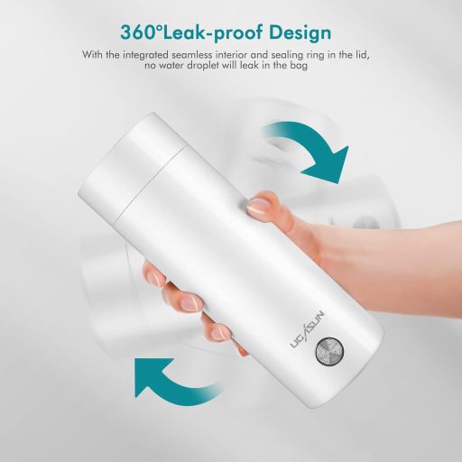 ZONJIE Hordozható Mini Utazó Vízforraló 400ml - Rozsdamentes Acél, 3 az 1-ben Automata Kikapcsolással - Tea, Kávé, Tej Melegítésére