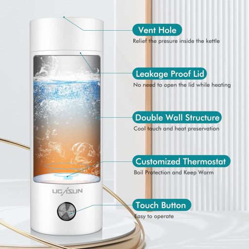ZONJIE Hordozható Mini Utazó Vízforraló 400ml - Rozsdamentes Acél, 3 az 1-ben Automata Kikapcsolással - Tea, Kávé, Tej Melegítésére