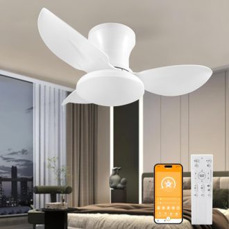 Ventilator de tavan YrgePowk, 65 cm, cu LED și telecomandă