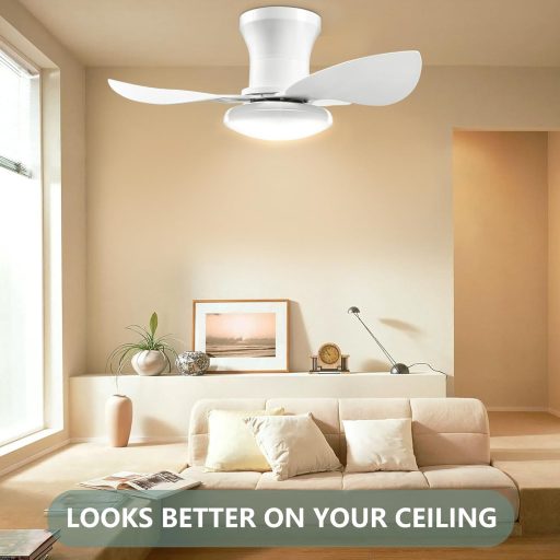 YrgePowk 65 cm Mennyezeti Ventilátor LED Világítással Távirányítóval