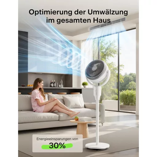 Pelonis 2-u-1 podni ventilator s daljinskim upravljačem, 110 cm, 3 brzine, 1500 m³/h