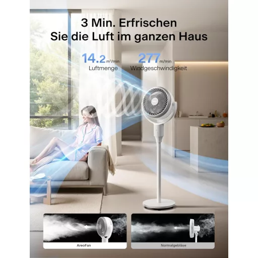 Pelonis 2-u-1 podni ventilator s daljinskim upravljačem, 110 cm, 3 brzine, 1500 m³/h