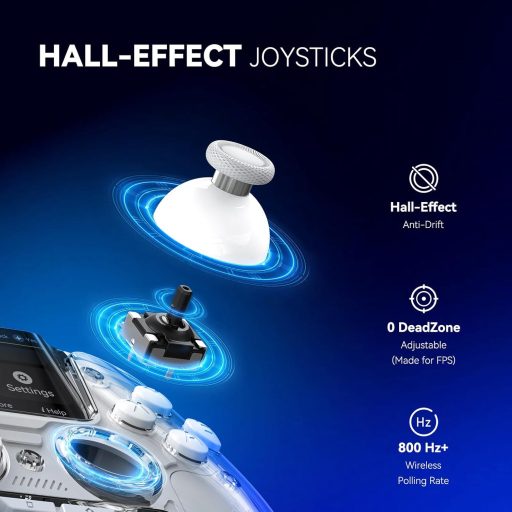 FIEHDUW ManbaOne bežični kontroler za igranje Hall Effect 1800mAh PC/Switch/iOS/Android