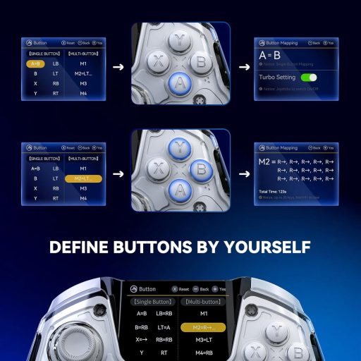 FIEHDUW ManbaOne bežični kontroler za igranje Hall Effect 1800mAh PC/Switch/iOS/Android