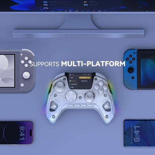 FIEHDUW ManbaOne bežični kontroler za igranje Hall Effect 1800mAh PC/Switch/iOS/Android