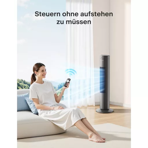 Pelonis csendes torony ventilátor távirányítóval, 3 fokozat, 7 órás időzítő