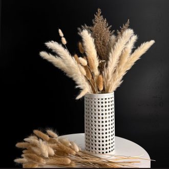   WVOPIAHY Fehér Fali Váza 2 db Fém Virágváza Szárított Virágokhoz Faldekoráció