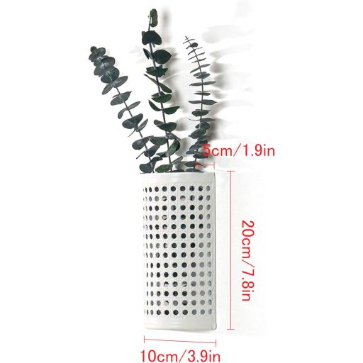 WVOPIAHY Fehér Fali Váza 2 db Fém Virágváza Szárított Virágokhoz Faldekoráció