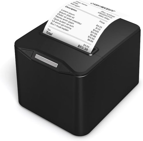 Imprimantă termică de chitanțe Bisofice POS-8370, 80mm - Cu tăiere automată, suport ESC/POS, viteză 220mm/s, conexiune USB + Ethernet, Negru
