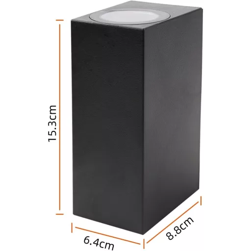 Lămpi de perete exterior da LIGHT, 2 buc. cu soclu GU10, impermeabile, iluminare sus-jos