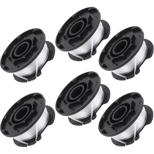 Yweller 6 bucăți rezerve fir pentru bobină, pentru motocoase Einhell, grosime 1,6 mm, lungime 5 m, pentru modelele GE-CT 18/28 Li, GE-CT 18/260 Li, GE-CT 18/28 Li TC