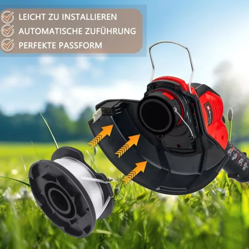 Yweller 6 bucăți rezerve fir pentru bobină, pentru motocoase Einhell, grosime 1,6 mm, lungime 5 m, pentru modelele GE-CT 18/28 Li, GE-CT 18/260 Li, GE-CT 18/28 Li TC