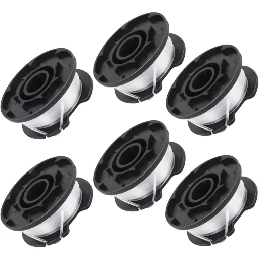 Yweller 6 bucăți rezerve fir pentru bobină, pentru motocoase Einhell, grosime 1,6 mm, lungime 5 m, pentru modelele GE-CT 18/28 Li, GE-CT 18/260 Li, GE-CT 18/28 Li TC