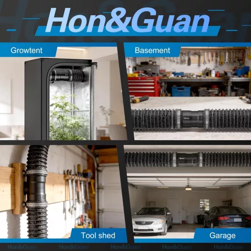 Hon&Guan 200mm csatornaventilátor 1060 m³/h, szabályozható légcsatorna ventilátor EU dugóval