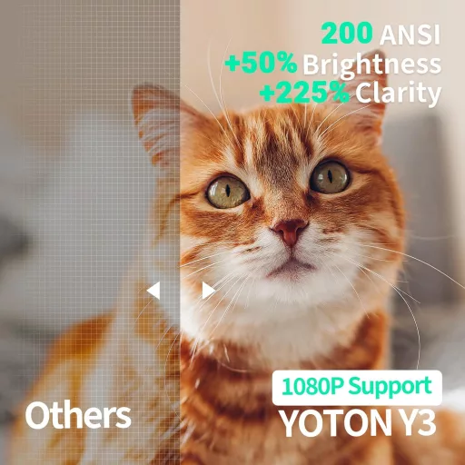 YOTON Y3 1080P Full HD hordozható mini projektor okostelefonhoz és tablethez