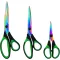 Foarfecă universală CCR, oțel inoxidabil cu înveliș de titan colorat, mâner ergonomic, tăiere ascuțită, pentru birou, școală, uz casnic, set de 3 bucăți