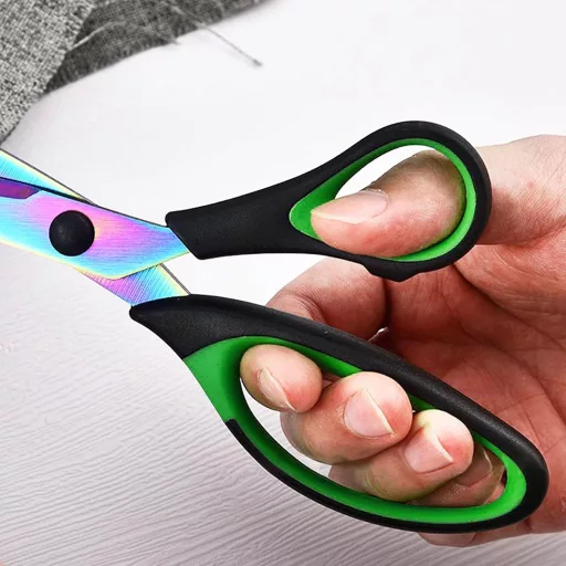 Foarfecă universală CCR, oțel inoxidabil cu înveliș de titan colorat, mâner ergonomic, tăiere ascuțită, pentru birou, școală, uz casnic, set de 3 bucăți