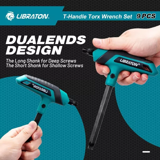 LIBRATON T10-T50 Torx Kulcs Készlet Autó Kerékpár Szereléshez Tárolóval