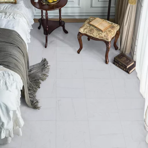 NUFLR Samolepiaca PVC podlahová krytina - Sivomodrá mramorová vzorka vinylových podlahových dielcov - Vodoodolná, do kuchyne, kúpeľne - 30,5x30,5 cm, 20 ks