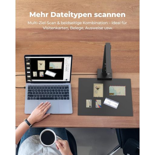 CZUR Lens Pro 12MP dokumentumszkenner OCR funkcióval, A4 szkenner Mac Windows