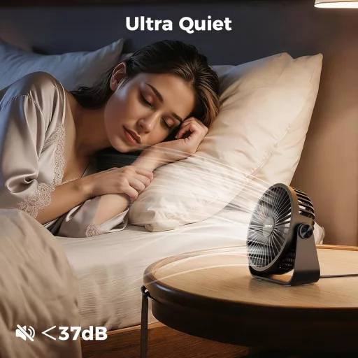 TriPole USB asztali ventilátor 3 fokozat 360° forgatható 4,5 hüvelykes