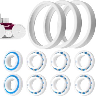   PEUTIER Set kotača i ležajeva za čišćenje bazena - 8 komada ležajeva C60 i 3 komada gumenih obruča C10 - Kompatibilno s modelima Polaris 180 280 360 380