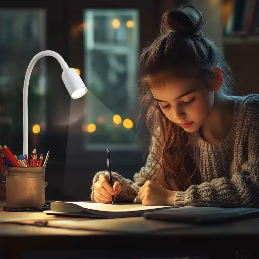 da LIGHT LED Asztali Lámpa Csipeszes Fehér, 3 Színhőmérséklet, Dimmer, USB