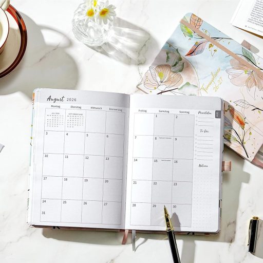 Calendar Indeme 2025 Planner Săptămânal A5 Jurnal cu Organizator și Bandă Elastică