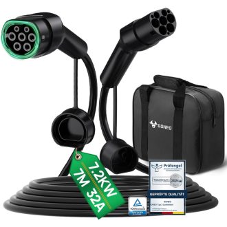   Nabíjací kábel GONEO typu 2, 7,2 kW, 32 A pre elektromobily, Mode 3, 7 m