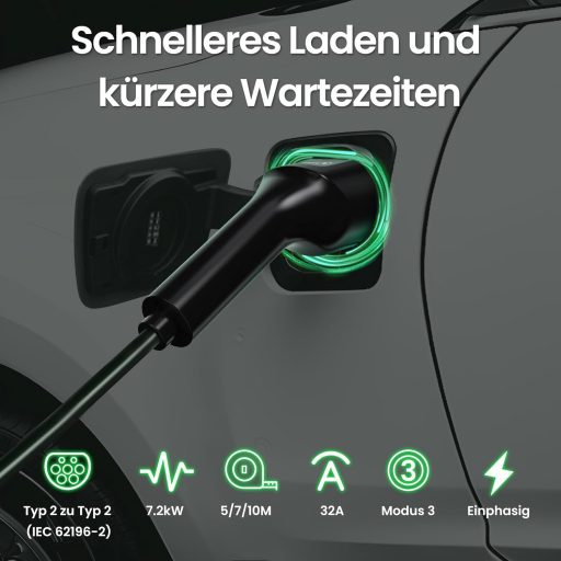GONEO Type 2 kabel za punjenje 7,2 kW 32A za električni automobil Mode 3 7m