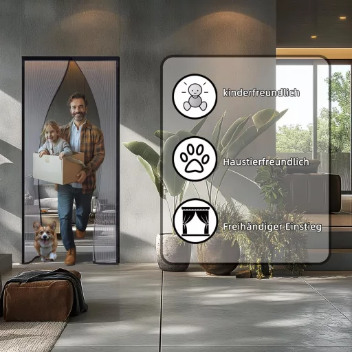 GingMoo Magnetická sieť proti hmyzu na dvere - Balkónová sieťová clona proti hmyzu bez vŕtania, samozatváracia, na terasové dvere, posuvné dvere (90 x 210 cm, čierna)