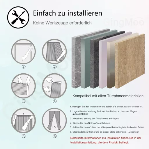 GingMoo Magnetická sieť proti hmyzu na dvere - Balkónová sieťová clona proti hmyzu bez vŕtania, samozatváracia, na terasové dvere, posuvné dvere (90 x 210 cm, čierna)