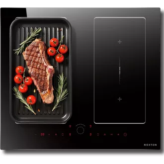   NOXTON 60 cm-es Indukciós Főzőlap 4 Égővel, Dupla Flex Zónák, Érintésvezérlés, Időzítő, Gyermekzár, 7200W