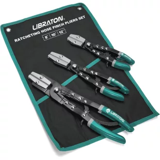   LIBRATON Clește pentru coliere de strângere furtunuri, set de 3 bucăți, 8", 10", 12", pentru mașină
