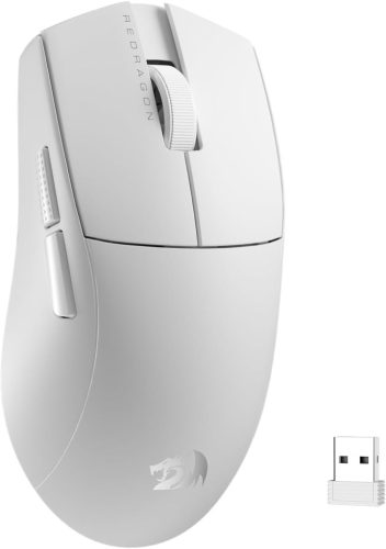 Redragon M916 Vezeték Nélküli Gamer Egér, 49g Ultrakönnyű, 8000 DPI, Ergonomikus Kialakítás, Programozható Gombok, Redragon M916 Vezeték Nélküli Gamer Egér, 49g Ultrakönnyű, 8000 DPI, Ergonomikus Kialakítás, Programozható Gombok, Fehér