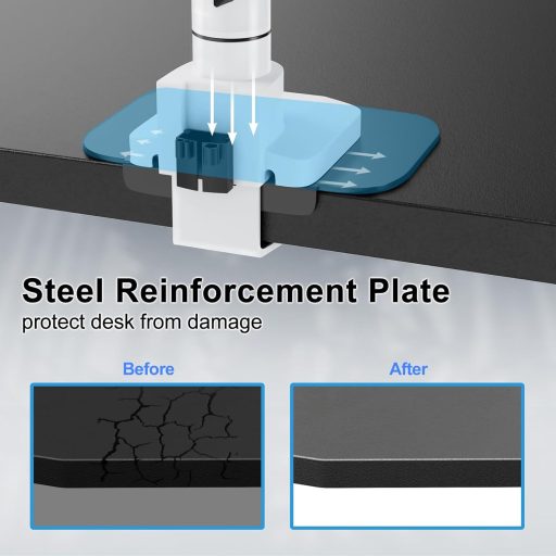 PUTORSEN Monitor tartó 17-57 hüvelykes lapos és ívelt képernyőhöz, 27 kg-ig, alumínium gázrugós állvány