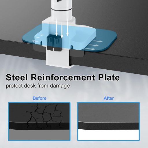 PUTORSEN Monitor tartó 17-57 hüvelykes lapos és ívelt képernyőhöz, 27 kg-ig, alumínium gázrugós állvány