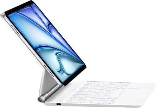 HOU iPad Air 11 (M3 2025/M2 2024)/Air 5/Air 4 Bluetooth Billentyűzetes Tok, iPad Pro 11 Kompatibilis, 7 Színű RGB Háttérvilágítás, Touchpad,