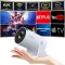 Mini Proiector Polocsh WiFi 6 și BT 5.2 - 720P Full HD, Corecție Keystone Automată, Rotire 180°, Dimensiune Ecran 130", Android 11.0 - Telefon/