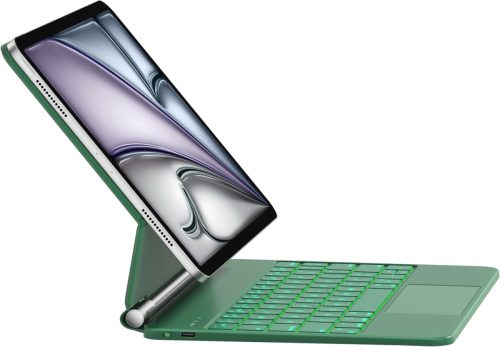 Husa HOU cu Tastatură pentru iPad - 7 Culori Iluminare de Fundal, Touchpad, QWERTZ - Pentru iPad Pro 11" (gen. 1-4) și iPad Air (gen. 4-5) - Zo