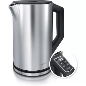   Arendo Elektromos Vízforraló Hőmérsékletes 1,5L Dupla Falú Ezüst