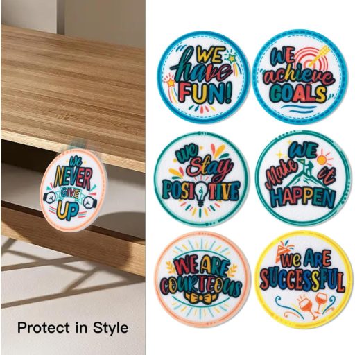 Set STARUBY de 12 suporturi de pâslă pentru pahare - Suporturi absorbante rotunde pentru băuturi, cafea, pentru bucătărie, 10 cm diametru, decorațiuni colorate cu modele pentru birou