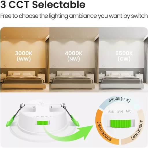 ALUSSO LED Ugradbena Spot Svjetiljka 5W 460 Lumena Zatamnjiva 3 Temperature Boje