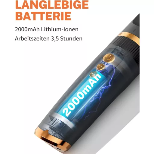 Toozey Professzionális Kutyanyíró - 7500 RPM Erős Motor, Csendes Működés, 33 Fogas Titán-Kerámia Penge, Vezeték Nélküli, Macskákhoz is, 6 Vá