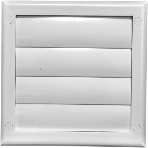 Vent Systems 125mm Fehér Szellőző Fedél - Szárítógép Kivezető Fedél Szellőzőnyílásokkal - Elszívó Sapka - Egyoldalas Műanyag Légbevezető Rác