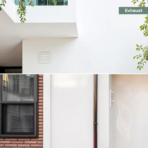 Vent Systems 125mm Biela Ventilačná Mriežka - Kryt Odvodu Sušičky s Vetracími Otvormi - Odsávacia Strieška - Jednostranná Plastová Vzduchová Mriežka