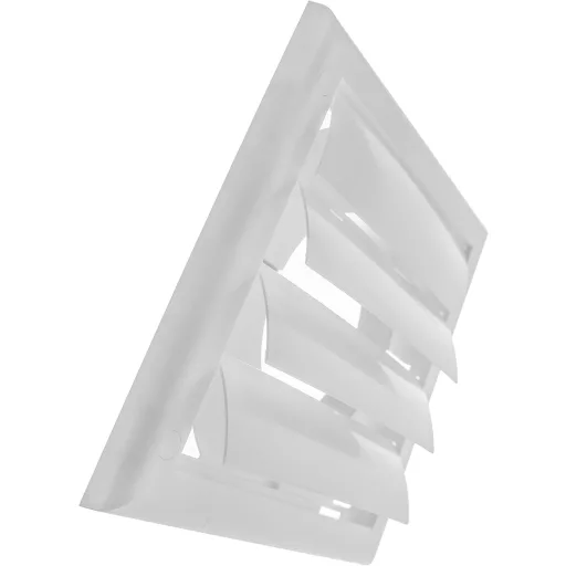 Vent Systems 125mm Fehér Szellőző Fedél - Szárítógép Kivezető Fedél Szellőzőnyílásokkal - Elszívó Sapka - Egyoldalas Műanyag Légbevezető Rác